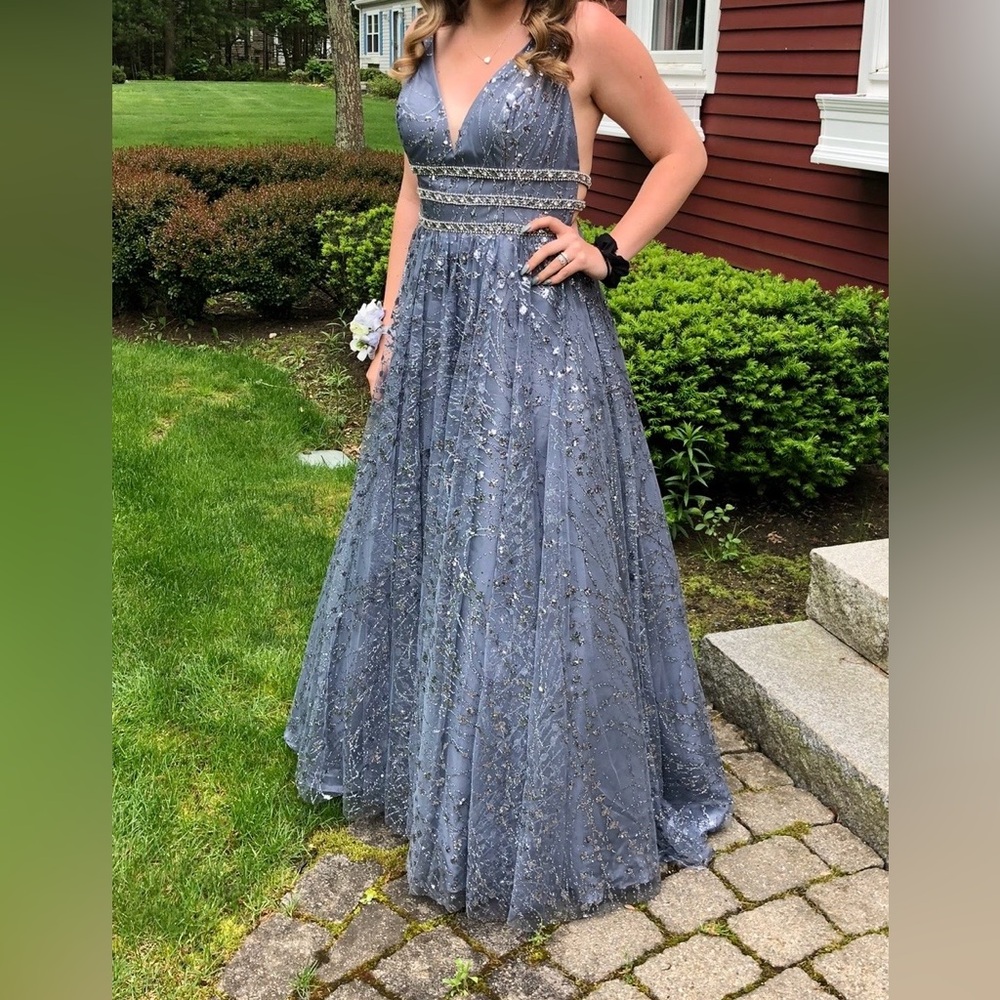 Aria Couture Gray/Smoke dress